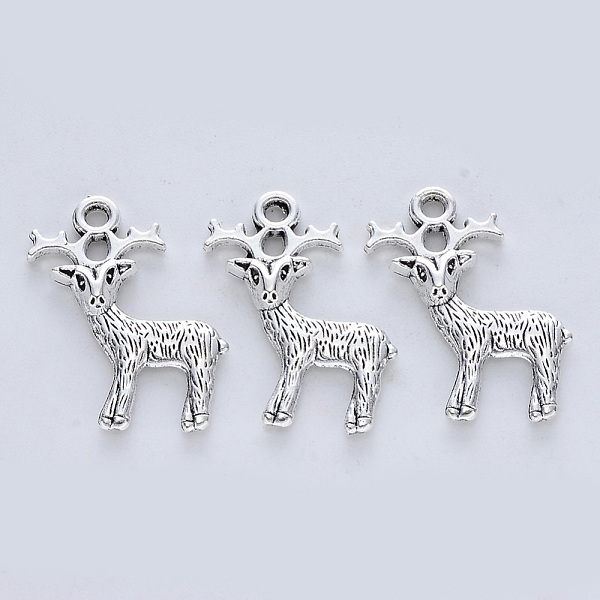 PandaHall Tibetan Style Alloy Pendants, Cadmium Free & Lead Free, Elk Christmas Reindeer/Stag, Antique Silver, 23.5x19x3.5mm, Hole: 1.8mm...
PandaHall Tibetan Style Alloy Pendants, Cadmium Free & Lead Free, Elk Christmas Reindeer/Stag, Antique Silver, 23.5x19x3.5mm, Hole: 1.8mm...
