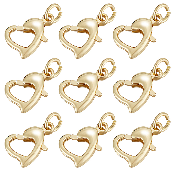 PandaHall Beebeecraft 12Pcs Rack Plating Brass Lobster Claw Clasps, Long-Lasting Plated, with Jump Rings, Cadmium Free & Lead Free, Heart...
PandaHall Beebeecraft 12Pcs Rack Plating Brass Lobster Claw Clasps, Long-Lasting Plated, with Jump Rings, Cadmium Free & Lead Free, Heart...