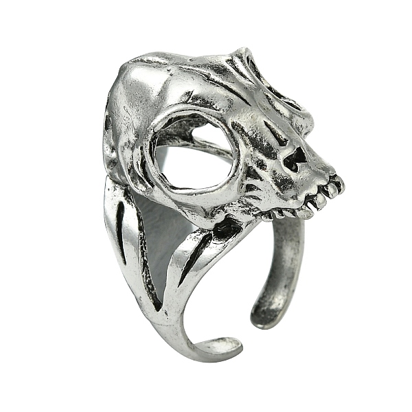 PandaHall Skull Alloy Open Cuff Rings, Lead Free & Cadmium Free, Antique Silver, 28mm, Inner Diameter: Adjustable Alloy Skull
PandaHall Skull Alloy Open Cuff Rings, Lead Free & Cadmium Free, Antique Silver, 28mm, Inner Diameter: Adjustable Alloy Skull