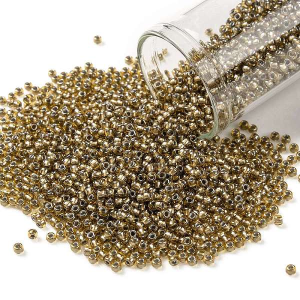 PandaHall TOHO Round Seed Beads, Japanese Seed Beads, (378) Inside Color Light Sapphire/Antique Gold Lined, 11/0, 2.2mm, Hole: 0.8mm, about..., Brown
PandaHall TOHO Round Seed Beads, Japanese Seed Beads, (378) Inside Color Light Sapphire/Antique Gold Lined, 11/0, 2.2mm, Hole: 0.8mm, about..., Brown