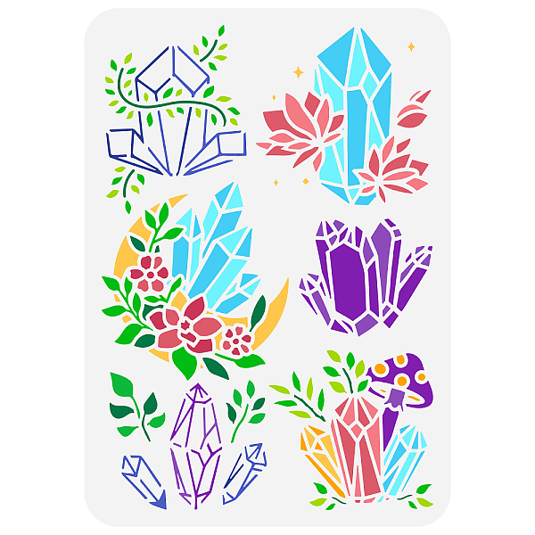 PandaHall FINGERINSPIRE Crystal Stencil 11.7x8.3 inch Diamond Stencils Plastic 6 Styles Gem Moon Star Leaves Flowers Mushroom Patterns...
PandaHall FINGERINSPIRE Crystal Stencil 11.7x8.3 inch Diamond Stencils Plastic 6 Styles Gem Moon Star Leaves Flowers Mushroom Patterns...