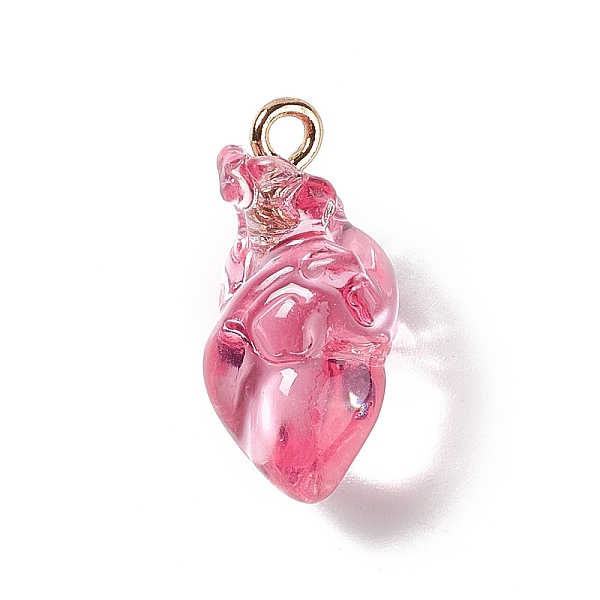 PandaHall Transparent Resin Pendants, Anatomical Heart Charms, with Golden Plated Iron Loops, Hot Pink, 20.5~21.5x11.5x11mm, Hole: 2mm...
PandaHall Transparent Resin Pendants, Anatomical Heart Charms, with Golden Plated Iron Loops, Hot Pink, 20.5~21.5x11.5x11mm, Hole: 2mm...