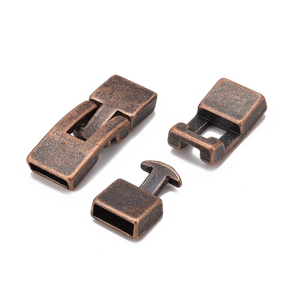 PandaHall Tibetan Style Snap Lock Clasps, Cadmium Free & Lead Free, Rectangle, Red Copper, 22x12x6mm, 19x12x5mm, Hole: 3x10mm Alloy
PandaHall Tibetan Style Snap Lock Clasps, Cadmium Free & Lead Free, Rectangle, Red Copper, 22x12x6mm, 19x12x5mm, Hole: 3x10mm Alloy