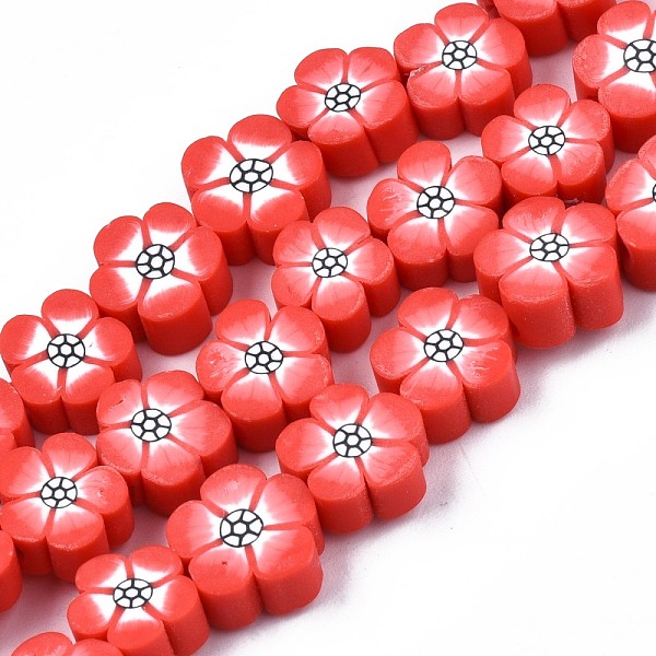 PandaHall Handmade Polymer Clay Beads Strands, Flower, Indian Red, 8~10.5x8~10x4~5mm, Hole: 1.2mm, about 36~39pcs/strand, 12.40 inch~...
PandaHall Handmade Polymer Clay Beads Strands, Flower, Indian Red, 8~10.5x8~10x4~5mm, Hole: 1.2mm, about 36~39pcs/strand, 12.40 inch~...