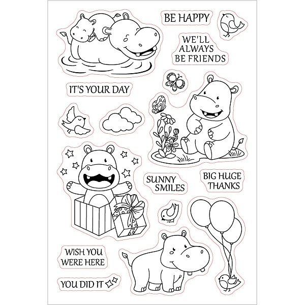 PandaHall PVC Plastic Stamps, for DIY Scrapbooking, Photo Album Decorative, Cards Making, Stamp Sheets, Hippo Pattern, 16x11x0.3cm Plastic...
PandaHall PVC Plastic Stamps, for DIY Scrapbooking, Photo Album Decorative, Cards Making, Stamp Sheets, Hippo Pattern, 16x11x0.3cm Plastic...
