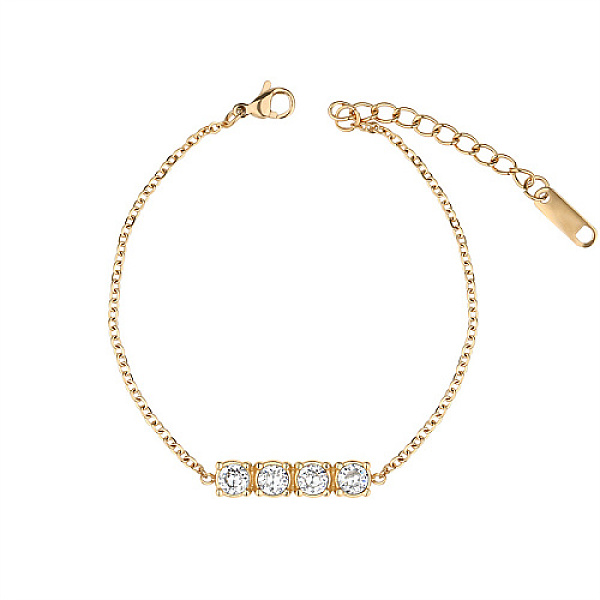 PandaHall Rectangle Cubic Zirconia Link Bracelets, with Golden Stainless Steel Cable Chains, Clear, no size Cubic Zirconia Rectangle Clear
PandaHall Rectangle Cubic Zirconia Link Bracelets, with Golden Stainless Steel Cable Chains, Clear, no size Cubic Zirconia Rectangle Clear