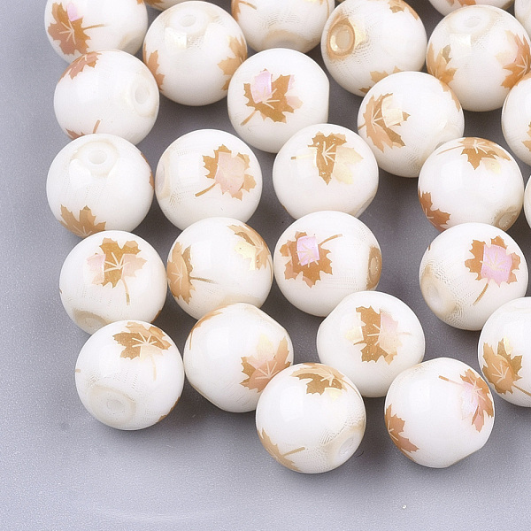 PandaHall Autumn Theme Electroplate Glass Beads, Round with Maple Leaf Pattern, Sandy Brown, 8~8.5mm, Hole: 1.5mm Glass Leaf Brown
PandaHall Autumn Theme Electroplate Glass Beads, Round with Maple Leaf Pattern, Sandy Brown, 8~8.5mm, Hole: 1.5mm Glass Leaf Brown