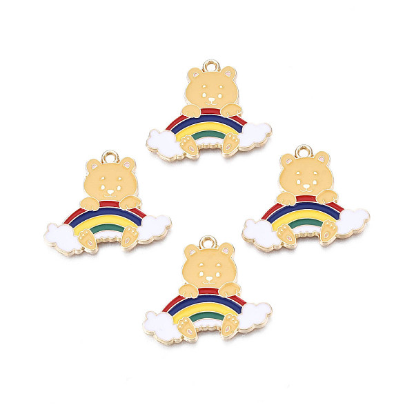 PandaHall Alloy Enamel Pendants, Cadmium Free & Nickel Free & Lead Free, Light Gold, Bear with Rainbow, Wheat, 26x30x1.5mm, Hole: 1.8mm..., Orange
PandaHall Alloy Enamel Pendants, Cadmium Free & Nickel Free & Lead Free, Light Gold, Bear with Rainbow, Wheat, 26x30x1.5mm, Hole: 1.8mm..., Orange