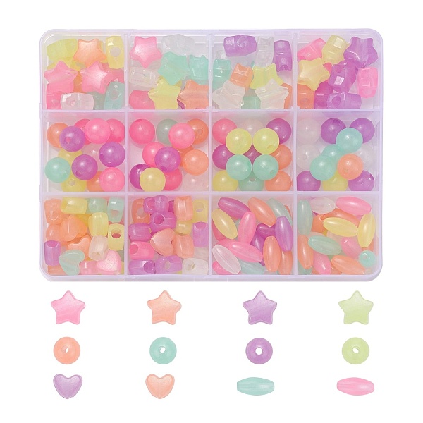 PandaHall 200Pcs 4 Style Luminous Acrylic Beads, Glow in the Dark, Heart & Star & Round & Oval, Mixed Color, 50pcs/style Acrylic Mixed..., Multicolor
PandaHall 200Pcs 4 Style Luminous Acrylic Beads, Glow in the Dark, Heart & Star & Round & Oval, Mixed Color, 50pcs/style Acrylic Mixed..., Multicolor