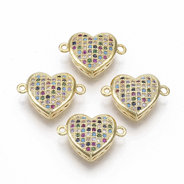 PandaHall Brass Micro Pave Cubic Zirconia Links connectors, Heart, Colorful, Golden, 12x17.5x5mm, Hole: 1mm Brass+Cubic Zirconia Heart
PandaHall Brass Micro Pave Cubic Zirconia Links connectors, Heart, Colorful, Golden, 12x17.5x5mm, Hole: 1mm Brass+Cubic Zirconia Heart