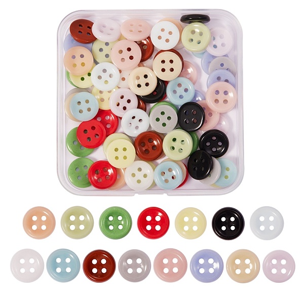 PandaHall 90 Pcs 15 Colors 4-Hole Handmade Lampwork Sewing Buttons, Flat Round, Mixed Color, 11.5x2.5mm, Hole: 1.2mm, 6pcs/color Lampwork..., Multicolor
PandaHall 90 Pcs 15 Colors 4-Hole Handmade Lampwork Sewing Buttons, Flat Round, Mixed Color, 11.5x2.5mm, Hole: 1.2mm, 6pcs/color Lampwork..., Multicolor
