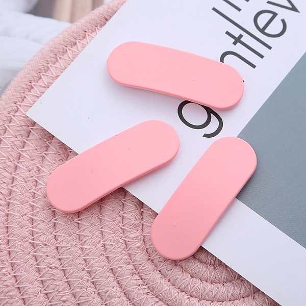 PandaHall Frosted Plastic Snap Hair Clips, with Metal Clip, for Women and Girls, Rounded Rectangle, Pink, 56x20mm Plastic Pink
PandaHall Frosted Plastic Snap Hair Clips, with Metal Clip, for Women and Girls, Rounded Rectangle, Pink, 56x20mm Plastic Pink