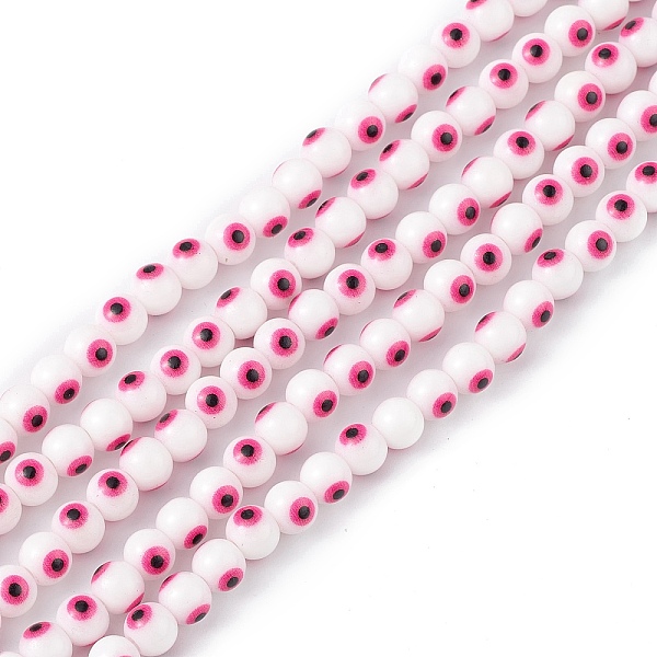 PandaHall Baking Painted Glass Beads, Round with Evil Eye, Deep Pink, 6x5mm, Hole: 1.2mm, about 63~68pcs/strand, 13.70~15.04(34.8~38.2cm)...
PandaHall Baking Painted Glass Beads, Round with Evil Eye, Deep Pink, 6x5mm, Hole: 1.2mm, about 63~68pcs/strand, 13.70~15.04(34.8~38.2cm)...