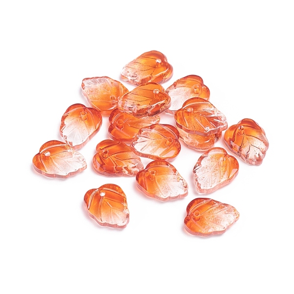PandaHall Autumn Theme Two-Tone Transparent Glass Charms, Leaf, Dark Orange, 13.5x10.5x3.5mm, Hole: 1.2mm Glass Leaf Orange
PandaHall Autumn Theme Two-Tone Transparent Glass Charms, Leaf, Dark Orange, 13.5x10.5x3.5mm, Hole: 1.2mm Glass Leaf Orange