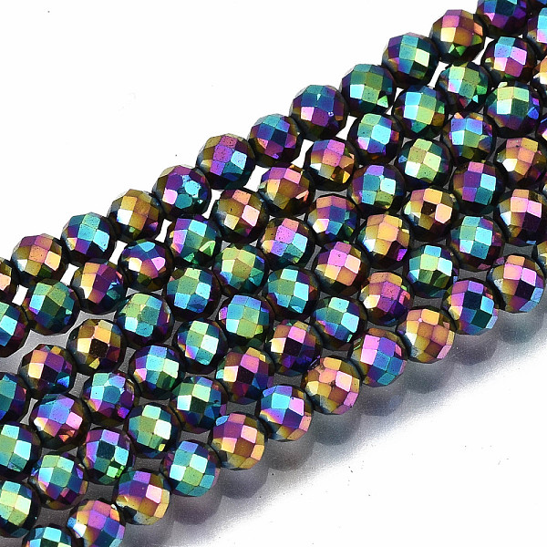 PandaHall Rainbow Electroplate Non-magnetic Synthetic Hematite Beads Strands, Round, Faceted, Multi-color Plated, 3mm, Hole: 0.8mm, about...
PandaHall Rainbow Electroplate Non-magnetic Synthetic Hematite Beads Strands, Round, Faceted, Multi-color Plated, 3mm, Hole: 0.8mm, about...