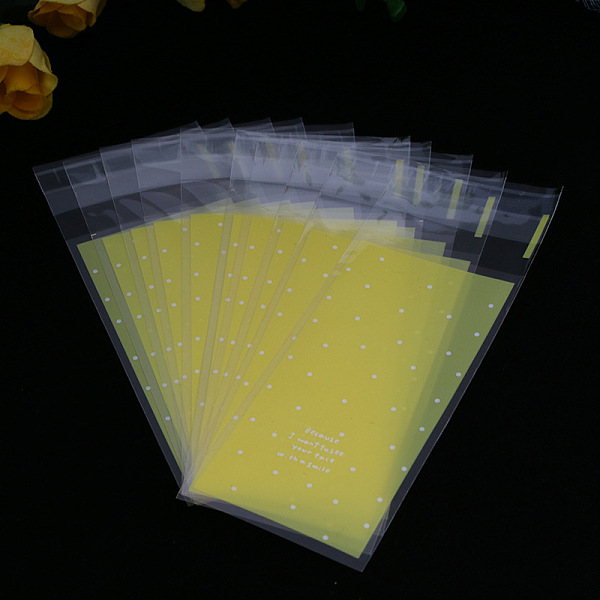 PandaHall Rectangle Plastic Cellophane Bags, for Lipstick Packaging, Polka Dot Pattern, Yellow, 13x5cm, Unilateral Thickness: 0.035mm, Inner...
PandaHall Rectangle Plastic Cellophane Bags, for Lipstick Packaging, Polka Dot Pattern, Yellow, 13x5cm, Unilateral Thickness: 0.035mm, Inner...