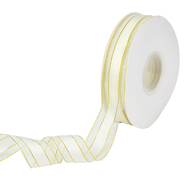 PandaHall Solid Color Organza Ribbons, Golden Wired Edge Ribbon, for Party Decoration, Gift Packing, Old Lace, 1"(25mm), about 50yard/roll...
PandaHall Solid Color Organza Ribbons, Golden Wired Edge Ribbon, for Party Decoration, Gift Packing, Old Lace, 1"(25mm), about 50yard/roll...