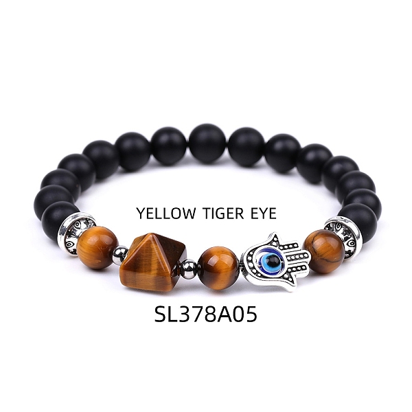 PandaHall Natural Quartz Crystal Beaded Stretch Bracelets, Alloy Hamsa Hand with Glass Evil Eye Bracelet, 7-1/4 inch(18.5cm) Tiger Eye Hamsa...
PandaHall Natural Quartz Crystal Beaded Stretch Bracelets, Alloy Hamsa Hand with Glass Evil Eye Bracelet, 7-1/4 inch(18.5cm) Tiger Eye Hamsa...