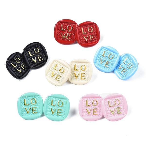 PandaHall Flat Round with Word Love Stud Earrings for Women, Cadmium Free & Nickel Free & Lead Free, Mixed Color, 20x19mm, Pin: 0.7mm Alloy..., Multicolor
PandaHall Flat Round with Word Love Stud Earrings for Women, Cadmium Free & Nickel Free & Lead Free, Mixed Color, 20x19mm, Pin: 0.7mm Alloy..., Multicolor