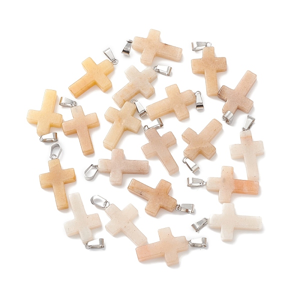 PandaHall Natural Yellow Aventurine Pendants, with Platinum Tone Brass Findings, Cross, 25x18mm Yellow Aventurine Cross
PandaHall Natural Yellow Aventurine Pendants, with Platinum Tone Brass Findings, Cross, 25x18mm Yellow Aventurine Cross