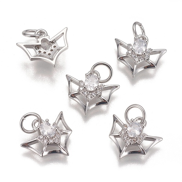 PandaHall Brass Micro Pave Cubic Zirconia Charms, Long-Lasting Plated, Bat, Clear, Platinum, 11x12.5x4mm, Hole: 3.5mm Brass+Cubic Zirconia...
PandaHall Brass Micro Pave Cubic Zirconia Charms, Long-Lasting Plated, Bat, Clear, Platinum, 11x12.5x4mm, Hole: 3.5mm Brass+Cubic Zirconia...