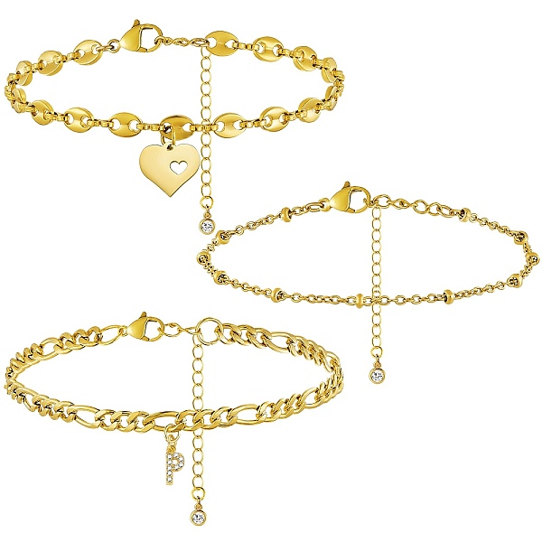 PandaHall Anklets Sets, with Brass Micro Pave Cubic Zirconia Charms, 304 Stainless Steel Chain Extender & Figaro Chains & Pendant & Lobster..., Clear
PandaHall Anklets Sets, with Brass Micro Pave Cubic Zirconia Charms, 304 Stainless Steel Chain Extender & Figaro Chains & Pendant & Lobster..., Clear