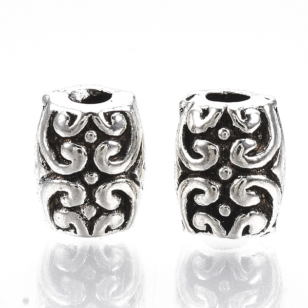 PandaHall Tibetan Style Alloy Beads, Cadmium Free & Lead Free, Column with Floral Pattern, Antique Silver, 7x6x5.5mm, Hole: 2mm, about...
PandaHall Tibetan Style Alloy Beads, Cadmium Free & Lead Free, Column with Floral Pattern, Antique Silver, 7x6x5.5mm, Hole: 2mm, about...
