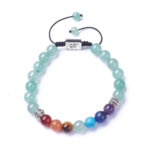 PandaHall Chakra Jewelry, Natural & Synthetic Mixed Stone Braided Bead Bracelets, with Natural Green Aventurine, Alloy Findings and Nylon...
PandaHall Chakra Jewelry, Natural & Synthetic Mixed Stone Braided Bead Bracelets, with Natural Green Aventurine, Alloy Findings and Nylon...