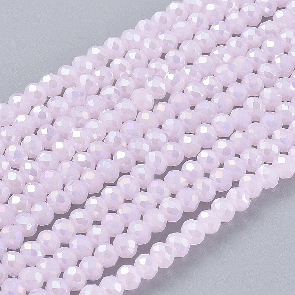 PandaHall Electroplate Glass Beads Strands, Opaque Solid Color, AB Color Plated, Faceted, Rondelle, Thistle, 2.5x2mm, Hole: 0.4mm, about..., Purple
PandaHall Electroplate Glass Beads Strands, Opaque Solid Color, AB Color Plated, Faceted, Rondelle, Thistle, 2.5x2mm, Hole: 0.4mm, about..., Purple
