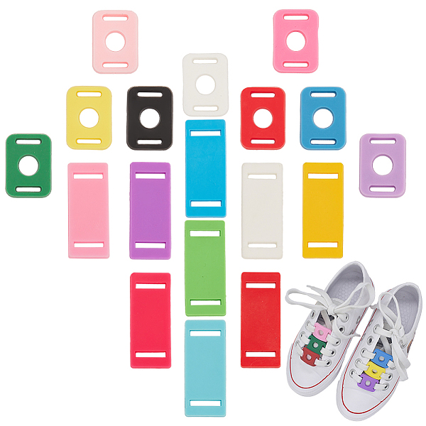 PandaHall ARRICRAFT 36Pcs 18 Style PVC Shoelace Buckles, Shoelace Decoration, Rectangle, Mixed Color, 25~40x16~17x2~3mm, Hole: 2.5~12.5mm..., Multicolor
PandaHall ARRICRAFT 36Pcs 18 Style PVC Shoelace Buckles, Shoelace Decoration, Rectangle, Mixed Color, 25~40x16~17x2~3mm, Hole: 2.5~12.5mm..., Multicolor