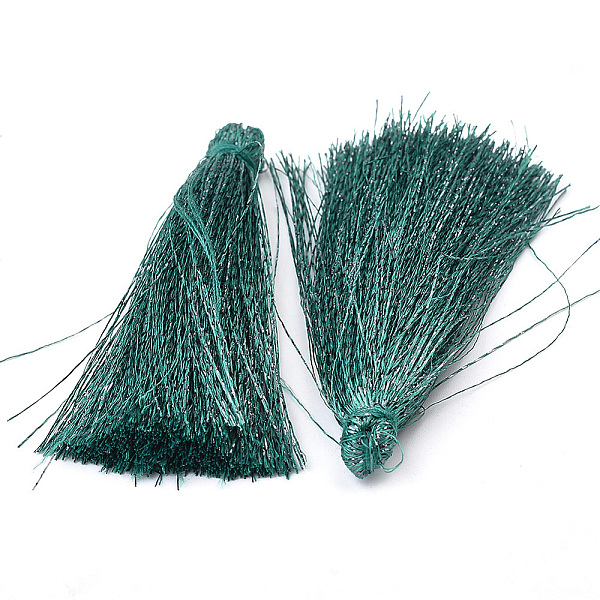 PandaHall Polyester Tassel Big Pendant Decorations, with Metallic Cords, Sea Green, 67~73x5~8mm Polyester Green
PandaHall Polyester Tassel Big Pendant Decorations, with Metallic Cords, Sea Green, 67~73x5~8mm Polyester Green