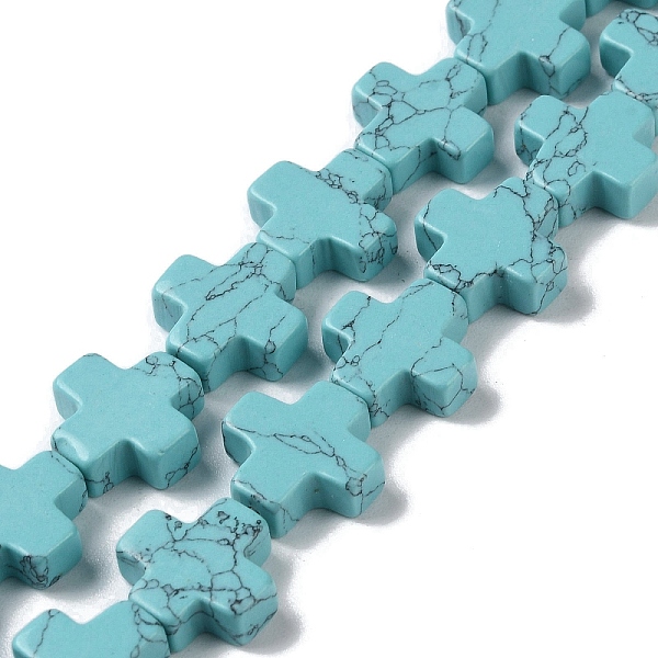 PandaHall Synthetic Turquoise Beads Strands, Cross, 13~13.5x12.5~13.5x4~5mm, Hole: 1mm, about 18pcs/strand, 9.21''(23.4cm) Synthetic...
PandaHall Synthetic Turquoise Beads Strands, Cross, 13~13.5x12.5~13.5x4~5mm, Hole: 1mm, about 18pcs/strand, 9.21''(23.4cm) Synthetic...