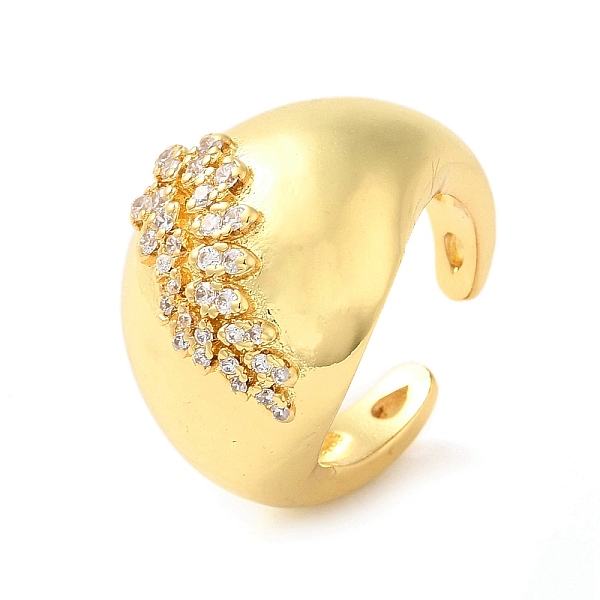PandaHall Brass Micro Pave Cubic Zirconia Cuff Rings, Real 16K Gold Plated, US Size 8 1/2(18.5mm) Brass+Cubic Zirconia Clear
PandaHall Brass Micro Pave Cubic Zirconia Cuff Rings, Real 16K Gold Plated, US Size 8 1/2(18.5mm) Brass+Cubic Zirconia Clear