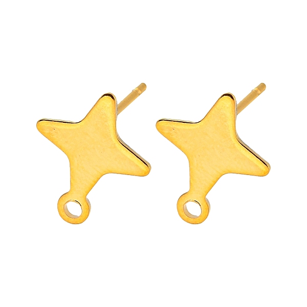 PandaHall Star Shape 201 Stainless Steel Stud Earrings Findings, with 304 Stainless Steel Pins & Horizontal Loops, Golden, 13.5x11mm, Hole...
PandaHall Star Shape 201 Stainless Steel Stud Earrings Findings, with 304 Stainless Steel Pins & Horizontal Loops, Golden, 13.5x11mm, Hole...