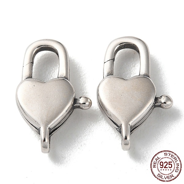 PandaHall 925 Thailand Sterling Silver Lobster Claw Clasps, Heart, with 925 Stamp, Antique Silver, 14x9x3.5mm, Hole: 1.2mm Sterling Silver...
PandaHall 925 Thailand Sterling Silver Lobster Claw Clasps, Heart, with 925 Stamp, Antique Silver, 14x9x3.5mm, Hole: 1.2mm Sterling Silver...