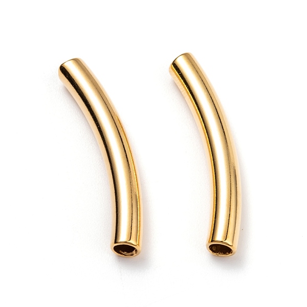 PandaHall 304 Stainless Steel Tube Beads, Curved, Golden, 30x5mm, Hole: 4mm 304 Stainless Steel Tube
PandaHall 304 Stainless Steel Tube Beads, Curved, Golden, 30x5mm, Hole: 4mm 304 Stainless Steel Tube