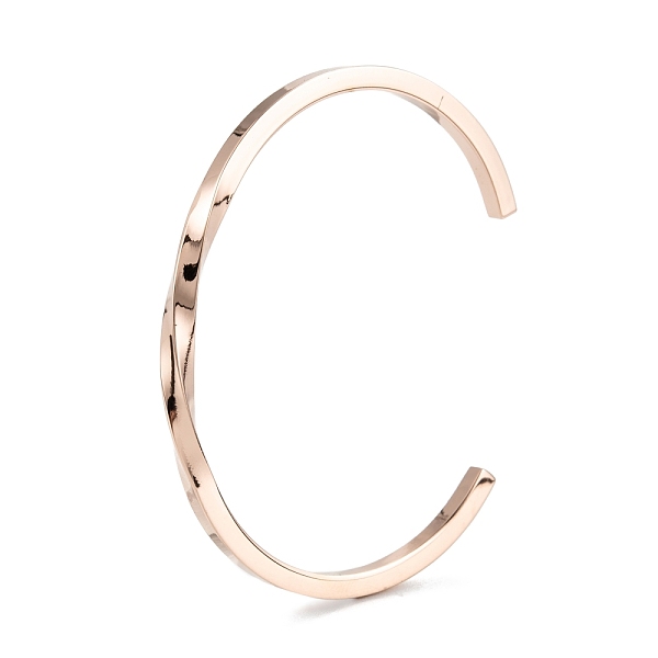 PandaHall Ion Plating(IP) 304 Stainless Steel Cuff Bangles, Twist Open Bangles, Rose Gold, Inner Diameter: 2-1/4 inch(5.7cm) 304 Stainless...
PandaHall Ion Plating(IP) 304 Stainless Steel Cuff Bangles, Twist Open Bangles, Rose Gold, Inner Diameter: 2-1/4 inch(5.7cm) 304 Stainless...