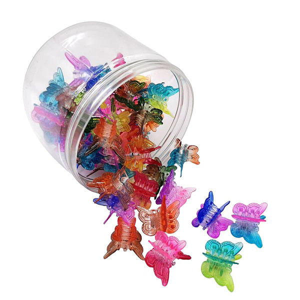 PandaHall Kids Hair Accessories, Plastic Claw Hair Clips, Butterfly, Mixed Color, 16~18x18~19x19~21mm, 50pcs/box Plastic Multicolor
PandaHall Kids Hair Accessories, Plastic Claw Hair Clips, Butterfly, Mixed Color, 16~18x18~19x19~21mm, 50pcs/box Plastic Multicolor