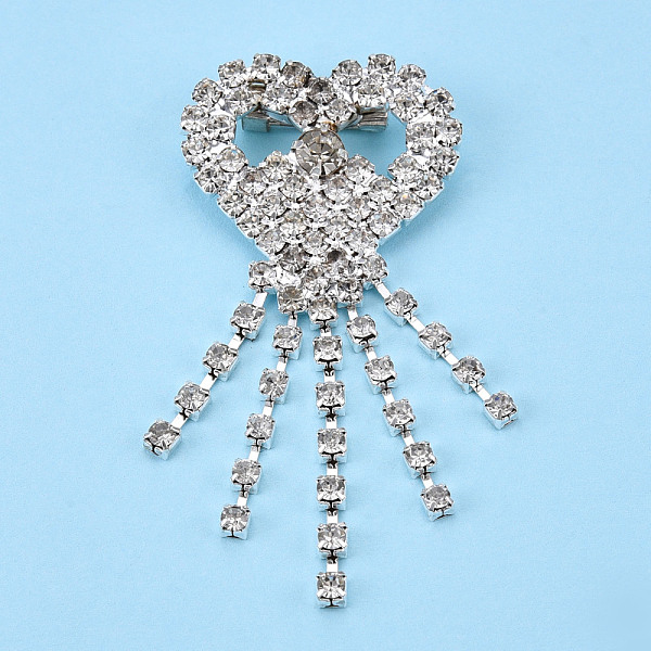 PandaHall Crystal Rhinestone Lapel Pin, Creative Silver Plated Brass Badge for Backpack Clothes, Heart Pattern, 61x29x7.5mm, Pin: 0.6mm..., Clear
PandaHall Crystal Rhinestone Lapel Pin, Creative Silver Plated Brass Badge for Backpack Clothes, Heart Pattern, 61x29x7.5mm, Pin: 0.6mm..., Clear