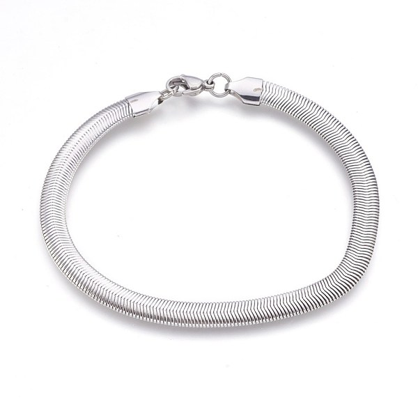 PandaHall 304 Stainless Steel Herringbone Chain Bracelets, with Lobster Claw Clasps, Stainless Steel Color, 8-1/4 inch(21cm), 6x2.5mm 304...
PandaHall 304 Stainless Steel Herringbone Chain Bracelets, with Lobster Claw Clasps, Stainless Steel Color, 8-1/4 inch(21cm), 6x2.5mm 304...