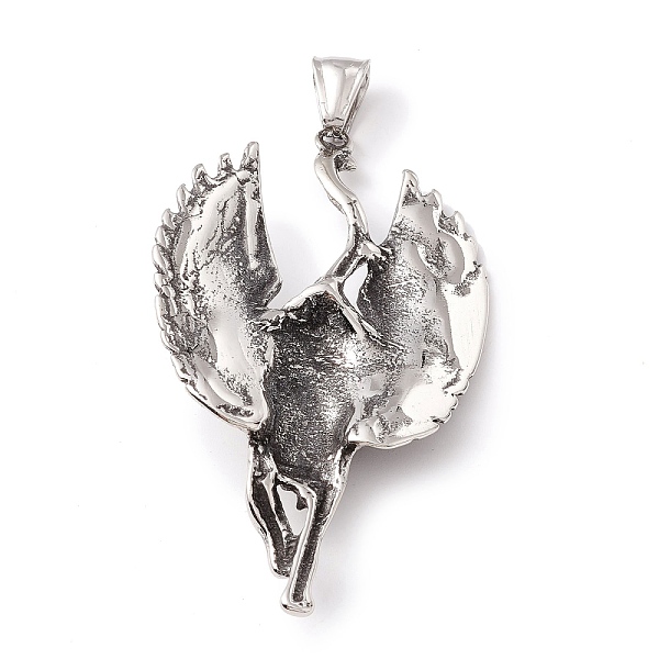 PandaHall Tibetan Style 304 Stainless Steel Pendants, Wolf with Wings, Antique Silver, 64x37x9mm, Hole: 8x4.5mm 304 Stainless Steel Other...
PandaHall Tibetan Style 304 Stainless Steel Pendants, Wolf with Wings, Antique Silver, 64x37x9mm, Hole: 8x4.5mm 304 Stainless Steel Other...