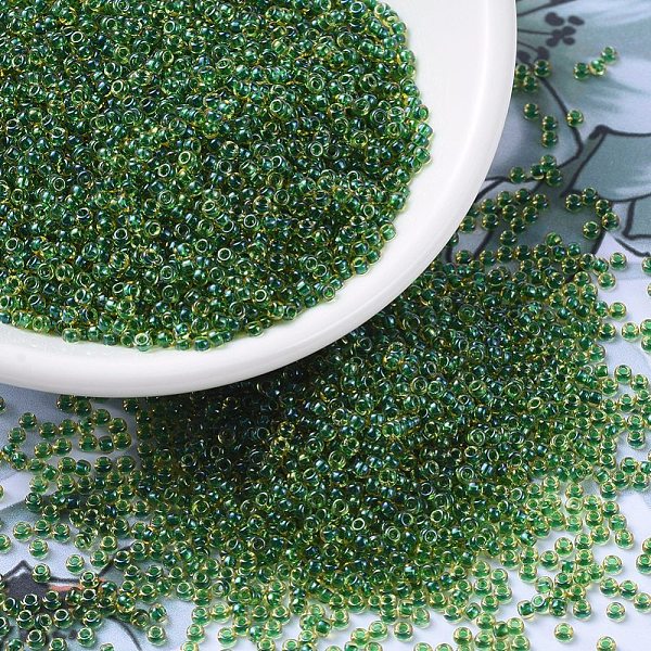 PandaHall MIYUKI Round Rocailles Beads, Japanese Seed Beads, (RR331) Emerald Lined Light Topaz AB, 11/0, 2x1.3mm, Hole: 0.8mm, about..., Brown
PandaHall MIYUKI Round Rocailles Beads, Japanese Seed Beads, (RR331) Emerald Lined Light Topaz AB, 11/0, 2x1.3mm, Hole: 0.8mm, about..., Brown