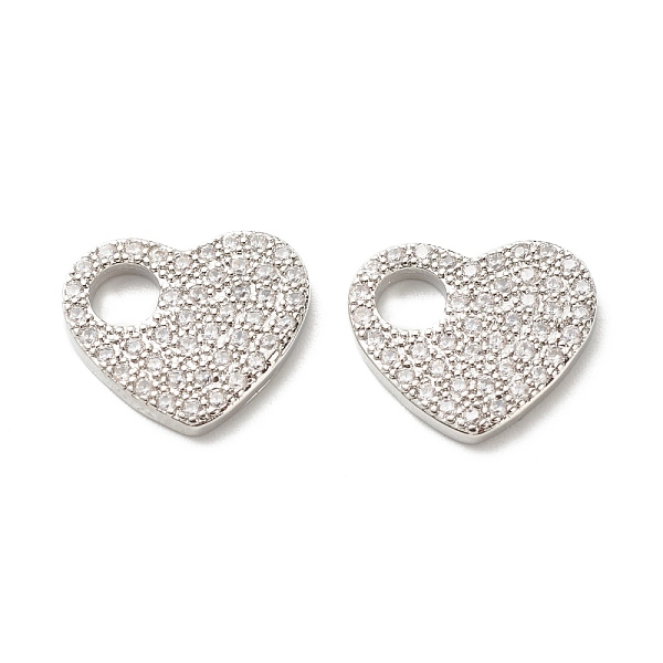 PandaHall Brass Micro Pave Cubic Zirconia Charms, Lead Free & Cadmium Free, Heart, Real Platinum Plated, 12.5x14x2mm, Hole: 4mm Brass+Cubic..., Clear
PandaHall Brass Micro Pave Cubic Zirconia Charms, Lead Free & Cadmium Free, Heart, Real Platinum Plated, 12.5x14x2mm, Hole: 4mm Brass+Cubic..., Clear