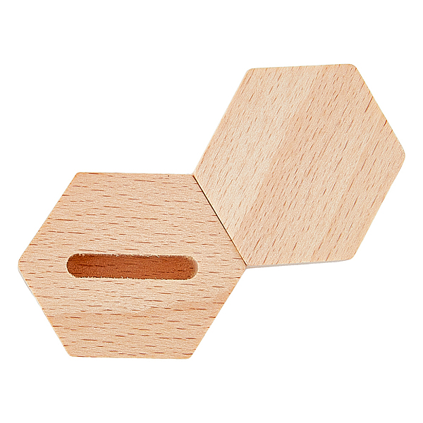 PandaHall Hexagon Wood Ring Display Pedestals, Finger Ring Storage Holder, Tan, 3.05x3.8x2cm, Groove: 2.15x0.4cm Wood Orange
PandaHall Hexagon Wood Ring Display Pedestals, Finger Ring Storage Holder, Tan, 3.05x3.8x2cm, Groove: 2.15x0.4cm Wood Orange