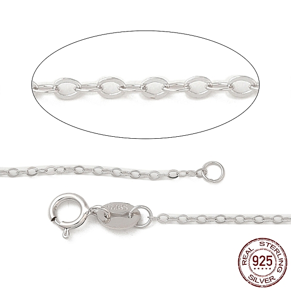 PandaHall Rhodium Plated 925 Sterling Silver Necklaces, Cable Chains, with Spring Ring Clasps, Thin Chain, Platinum, 18 inch, 1mm Sterling...
PandaHall Rhodium Plated 925 Sterling Silver Necklaces, Cable Chains, with Spring Ring Clasps, Thin Chain, Platinum, 18 inch, 1mm Sterling...