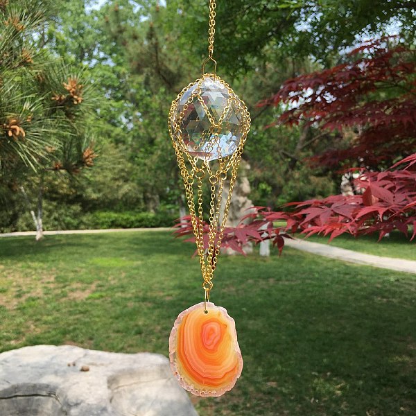 PandaHall K9 Glass Round Pendant Decorations, Hanging Suncatchers, with Natural Agate Piece, for Home Garden Decorations, Orange, Pendant...
PandaHall K9 Glass Round Pendant Decorations, Hanging Suncatchers, with Natural Agate Piece, for Home Garden Decorations, Orange, Pendant...
