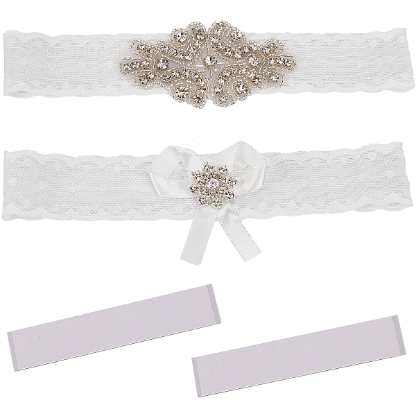 PandaHall Lace Elastic Bridal Garters, with Rhinestone and Flower Pattern, Wedding Garment Accessories, White, 1-3/8 inch(35mm) Polyester...
PandaHall Lace Elastic Bridal Garters, with Rhinestone and Flower Pattern, Wedding Garment Accessories, White, 1-3/8 inch(35mm) Polyester...
