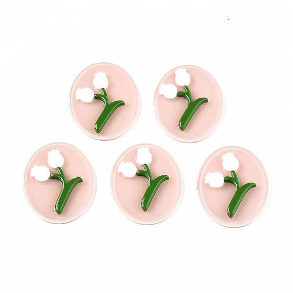 PandaHall Opaque Acrylic & Resin Cabochons, Oval with Flower, Pink, 30x25x5mm Acrylic Oval Pink
PandaHall Opaque Acrylic & Resin Cabochons, Oval with Flower, Pink, 30x25x5mm Acrylic Oval Pink