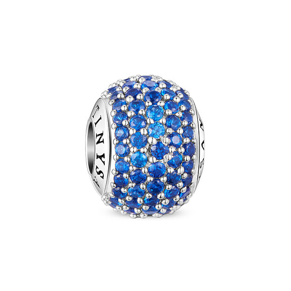 PandaHall TINYSAND Rondelle Rhodium Plated 925 Sterling Silver European Beads, Large Hole Beads, with Pave Setting Blue Cubic Zirconia...
PandaHall TINYSAND Rondelle Rhodium Plated 925 Sterling Silver European Beads, Large Hole Beads, with Pave Setting Blue Cubic Zirconia...