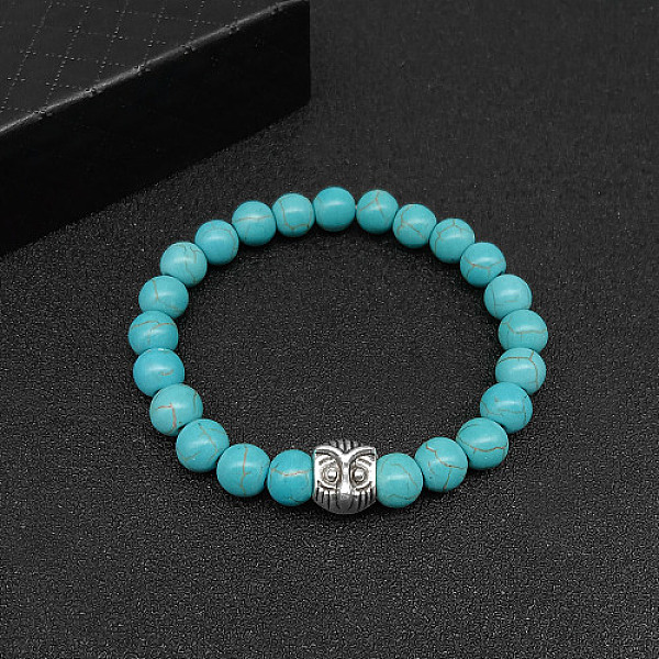 PandaHall Synthetic Turquoise Stretch Bracelets for Women Men, with Tibetan Style Animals Alloy Beads, Owl, No Size Synthetic Turquoise Owl
PandaHall Synthetic Turquoise Stretch Bracelets for Women Men, with Tibetan Style Animals Alloy Beads, Owl, No Size Synthetic Turquoise Owl